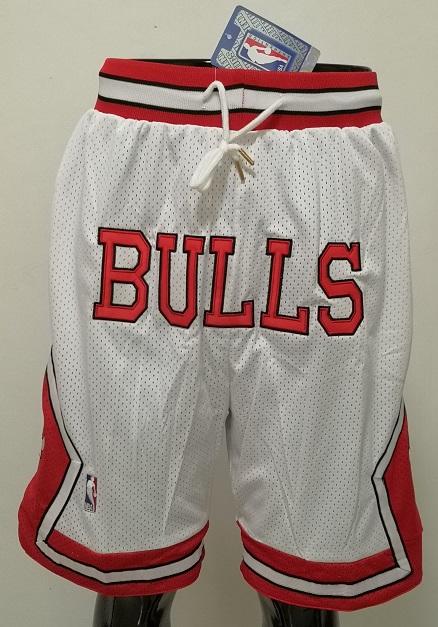 2020 Men NBA Chicago Bulls white shorts